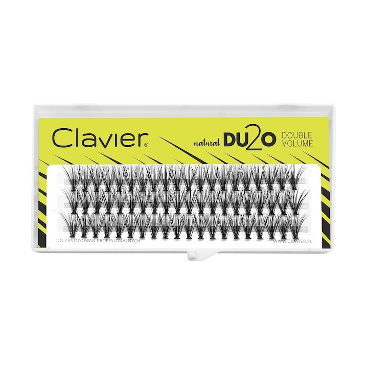 Bojtos szempillák DU2O, Clavier, 20db, 13mm, Fekete