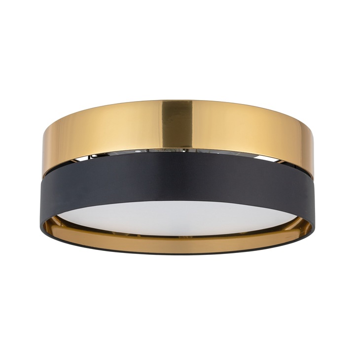 Plafoniera, TK-Lighting, Metal/Plastic, 15 W, Negru/Auriu