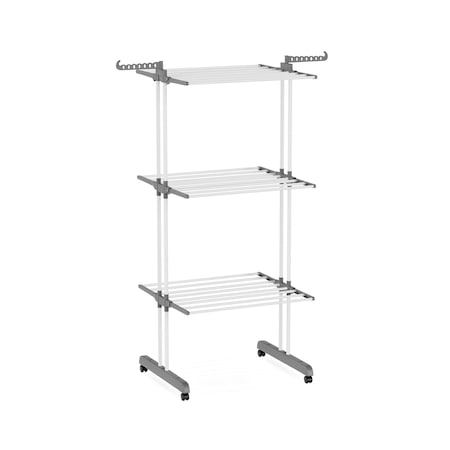 Uscator Vertical pentru Rufe Haine Mobil si Pliabil cu Doua Umerase, Mark Adler Fresh 3.0, Inaltime 169cm