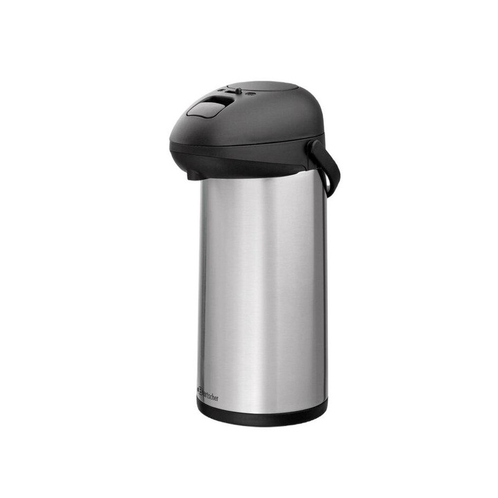 Termos cu dozator, Bartscher, Inox, 5 l, Argintiu/Negru