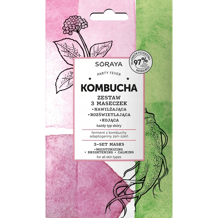 Комплект от 3 маски Kombucha, Soraya