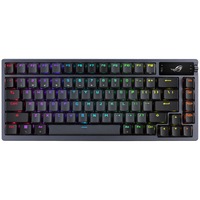 Tastatura gaming mecanica wireless ASUS ROG AZOTH, Iluminare RGB, switch-uri mecanice interschimbabile ROG NX Red, taste PBT, Aura Sync
