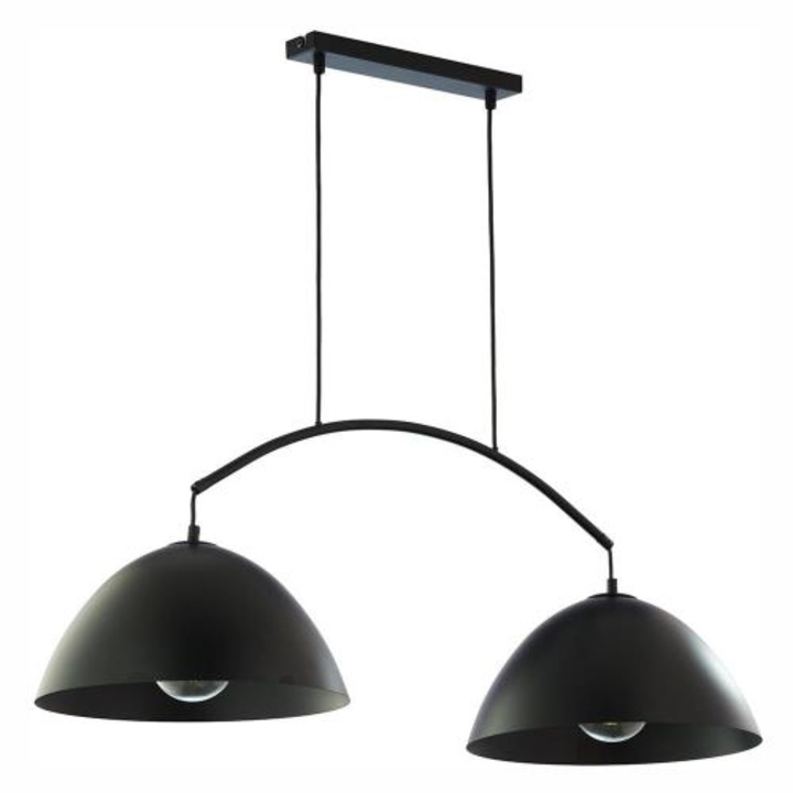 Lustra moderna, TK-Lighting, Metal/Plastic, E 27, Negru