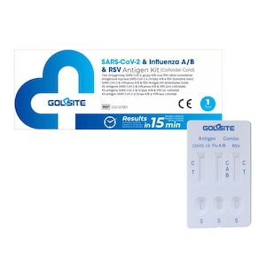 Test Rapid Antigen, Combinat, 4 in 1, Gripa A+B, Covid-19 si RSV, GoldSite, Nazal, pentru Uz Profesional