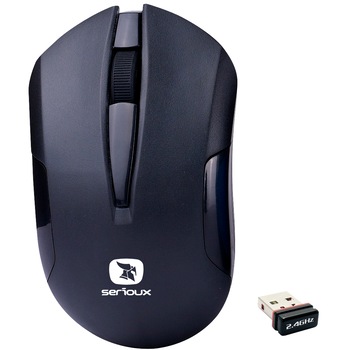 Mouse Wireless Serioux Drago 300, USB, Negru Mouse Wireless Serioux Drago 300, USB, Negru