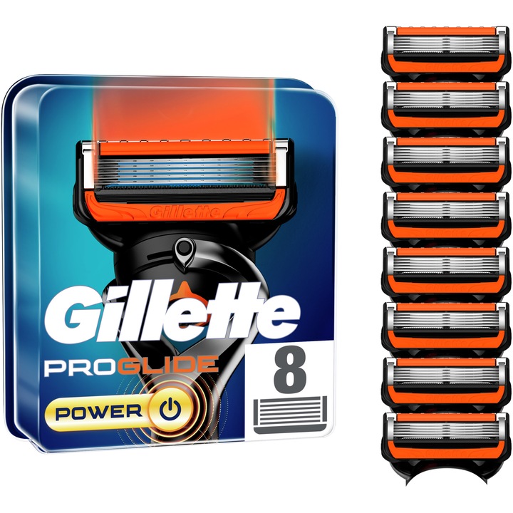 Rezerve aparat de ras Gillette Fusion ProGlide Power, 8 buc