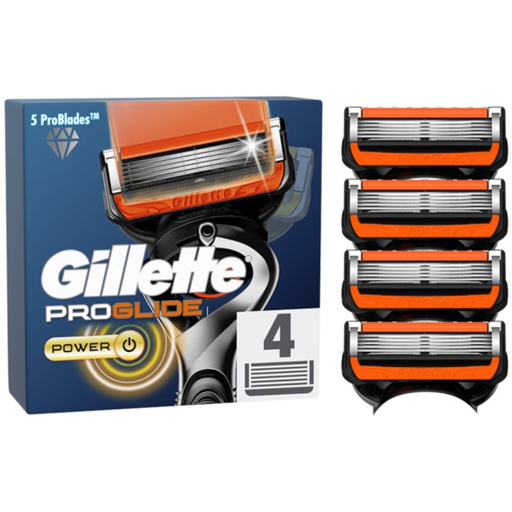 Rezerve aparat de ras Gillette Fusion ProGlide Power, 4 buc
