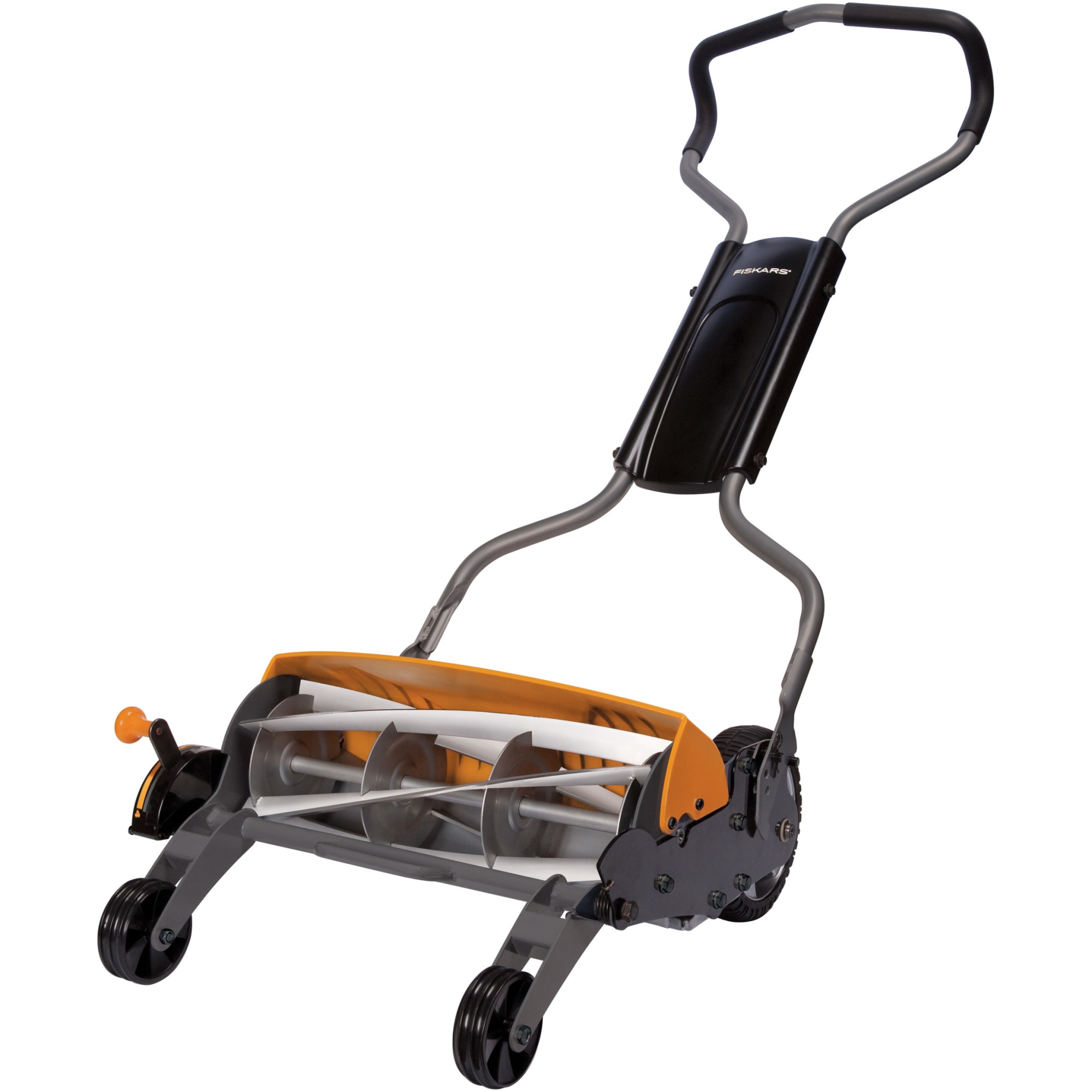 Masina de tuns gazon/iarba manuala Fiskars StaySharp, latime taiere 45 cm, inaltime taiere 2.5-10 cm, maner ajustabil pe inaltime