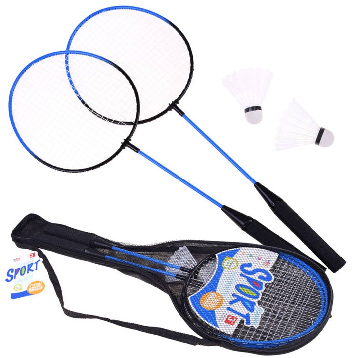 Set rachete de badminton, 2 Rachete/husa/sageti, Multicolor