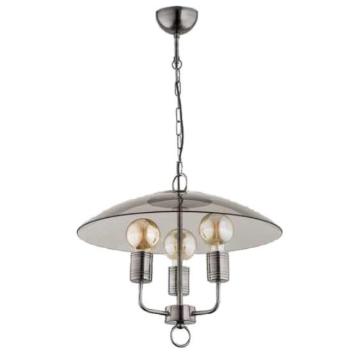 Pendul, Alfa, Sticla/Metal, 60 W, Negru