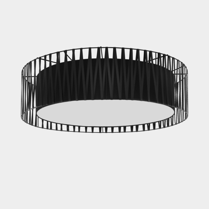 Плафон, TK-Lighting, Метал/Пластмаса, 15 W, Черен