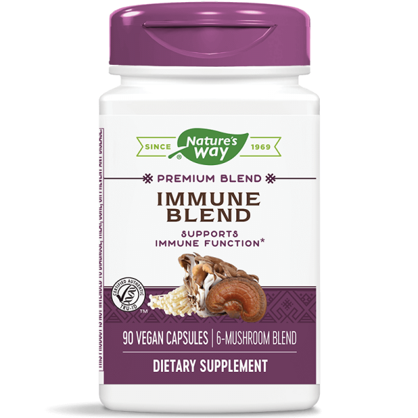 Хранителна добавка Nature’s Way, Формула за силен имунитет, Бленда от 6 медицински гъби, Immune