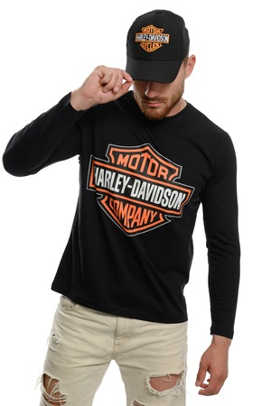Мъжки комплект Printex, Тениска с дълъг ръкав, Шапка с козирка, Harley ...