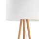 Подова лампа, TK-Lighting, Метал/Дърво, E27, Бежово/Бяло