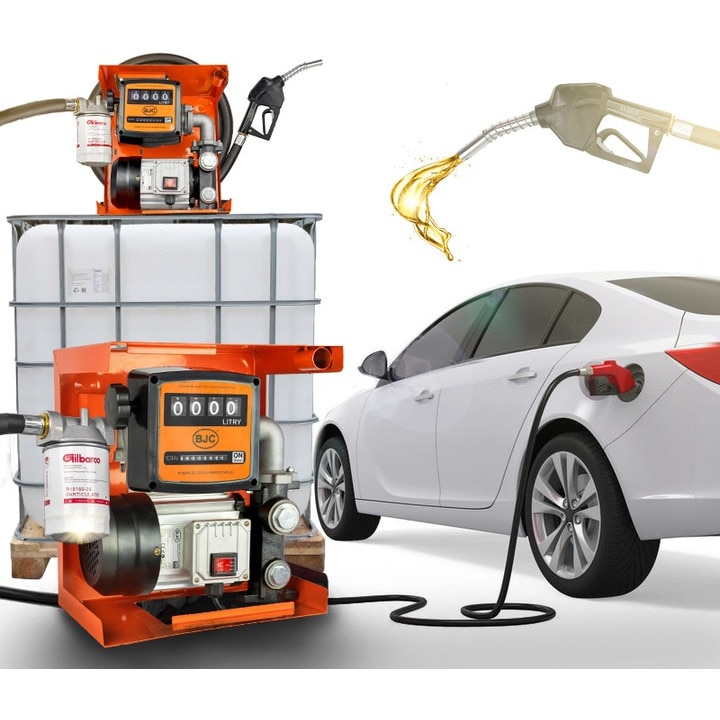 Kit complet Pompa transfer combustibil, 220V, 70 litri/min, 550W, cu ...