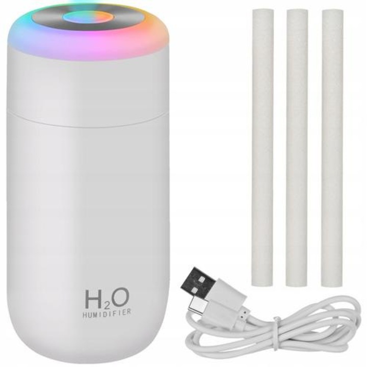 Umidificator de Aer cu Ultrasunete ICOCO, 300ml, 7 lumini, Telecomanda