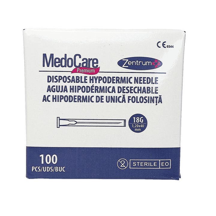 Комплект Игли за спринцовка 18 G, MedoCare, 100 бр