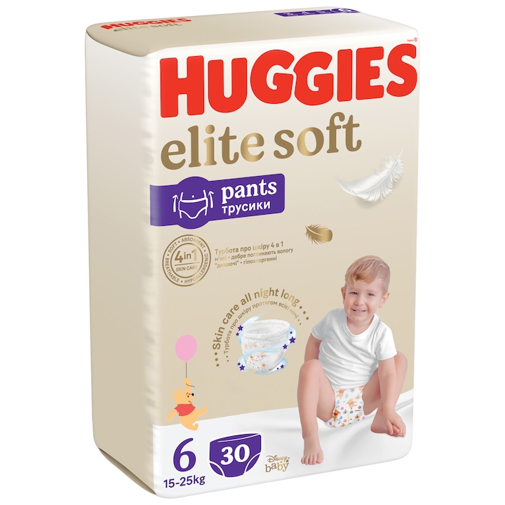 Huggies Elite Soft Pants pelenka, 6-os méret, Mega, 15-25 kg, 30 db