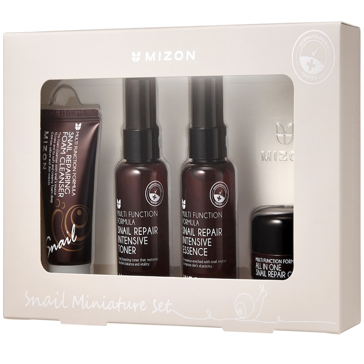 Корейски комплект за грижа за кожата със секрет от охлюви Mizon Snail Miniature 30ml/50ml/50ml/15ml
