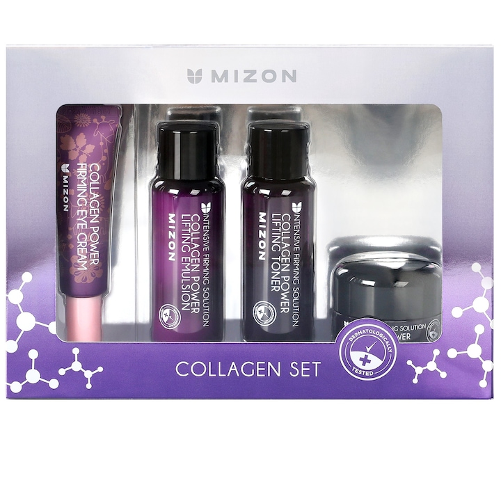 Корейски комплект за грижа за суха зряла кожа с морски колаген Mizon Collagen 10ml/40ml/40ml/15ml