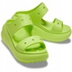 Saboti Papuci De Dama Platforma, Crocs, Classic Crush Sandal, Verde, 39,5 EU