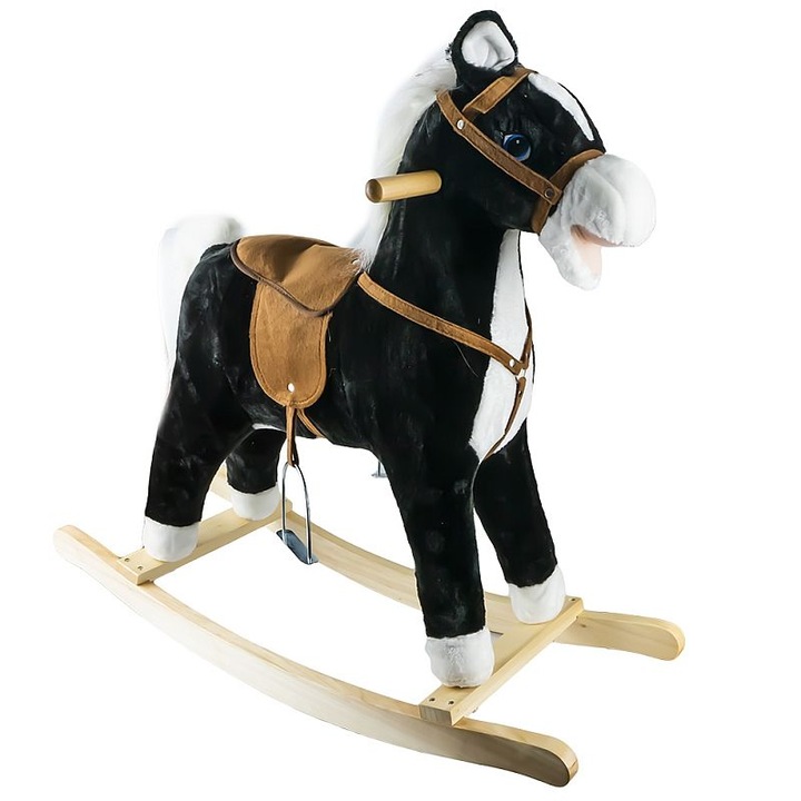 Допълнително люлеещо се конче, Roben Toys, звукови ефекти, височина 78 см, дърво, черно