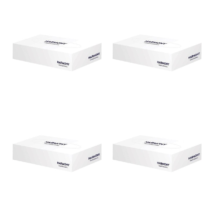 Set 4 servetele faciale Harmony profesional, 100/set, 2 straturi