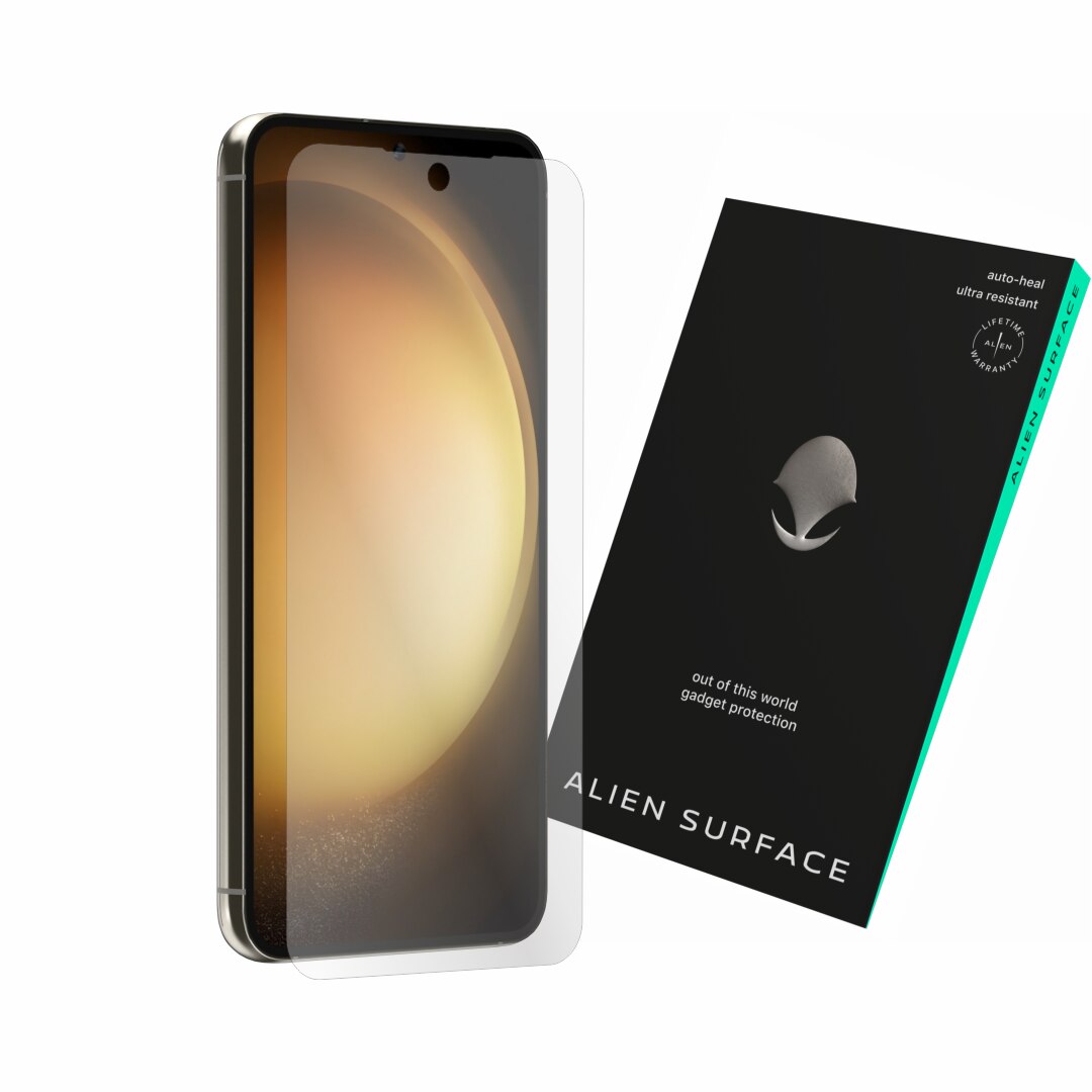 Folie protectie, compatibil cu Samsung Galaxy S23 Plus, ecran, compatibil cu husa, Alien Surface
