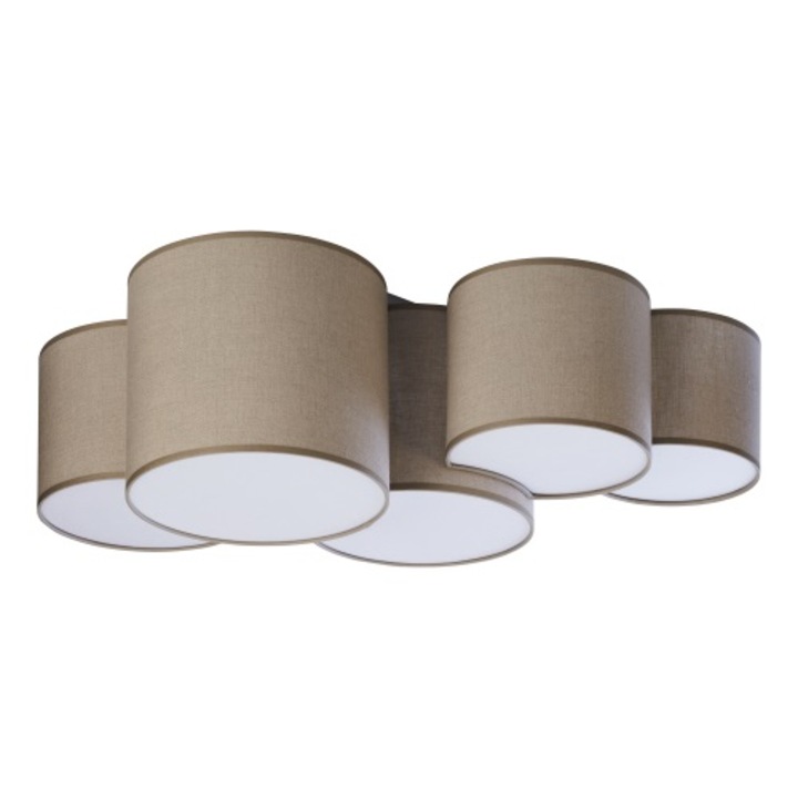 Lustra moderna, TK-Lighting, Metal/Plastic, E27, De tavan, Maro
