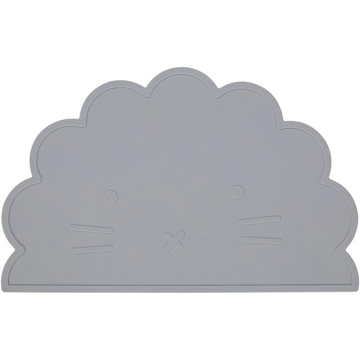 Covoras din silicon pentru diversificare, Fara BPA, Dimensiune 35 x 22 cm, FreeON, Lion Grey