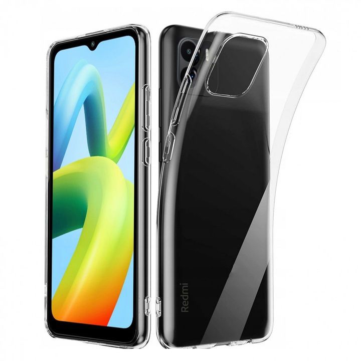 Xiaomi Redmi A1 / Redmi A2 kompatibilis szilikon hátlaptok, vékony, átlátszó, 1mm
