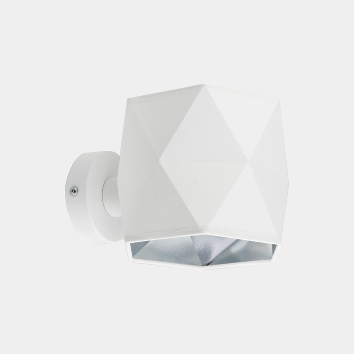 Аплик, TK-Lighting, Метал, 15 W, Бяло/Сребристо