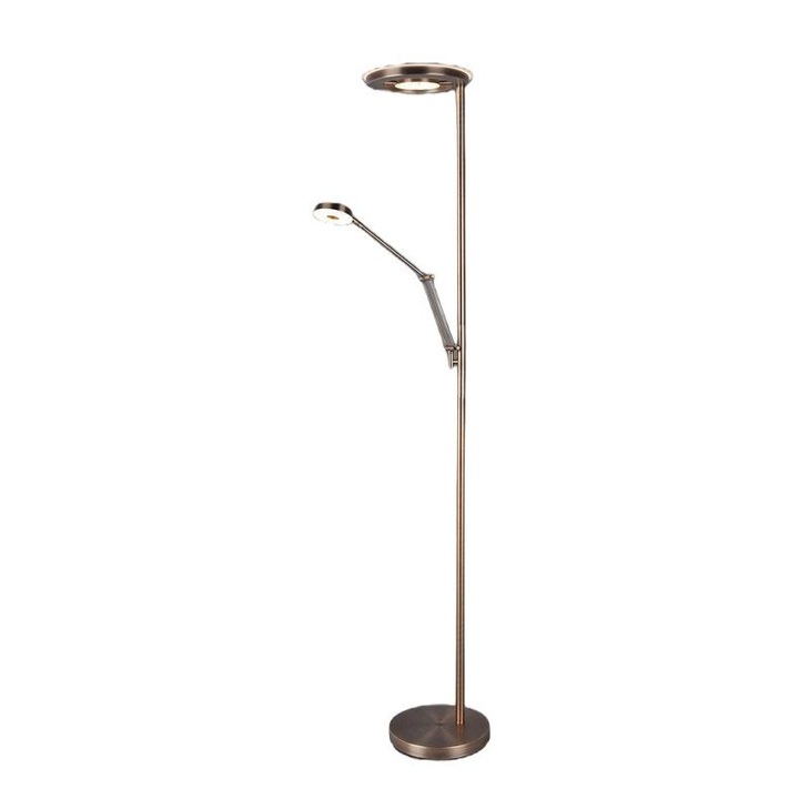 Lampadar, Trio, Metal/Plastic, IP20, Auriu