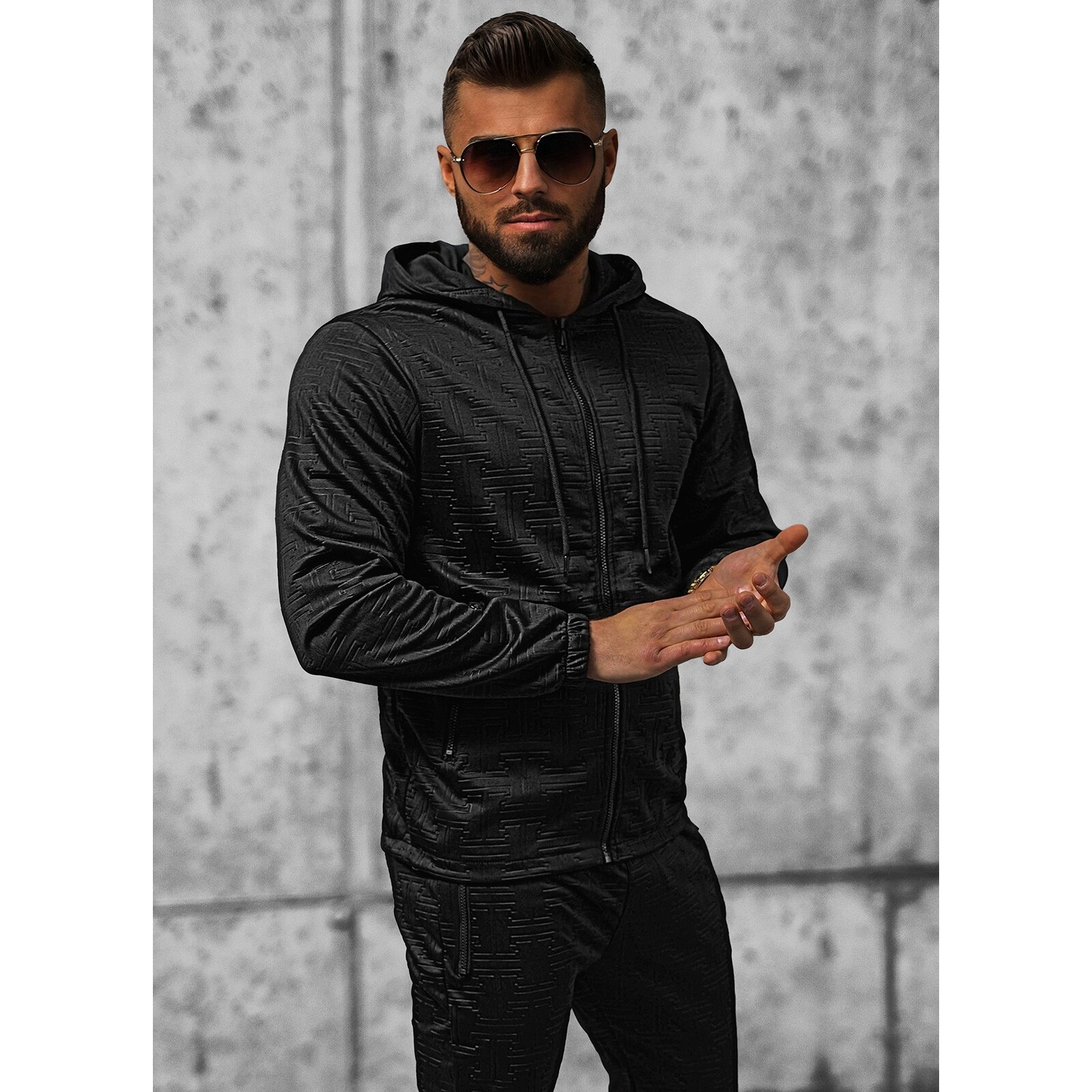 Compleu Sport Barbati Negru Ozonee O3a162 Xxl Emagro