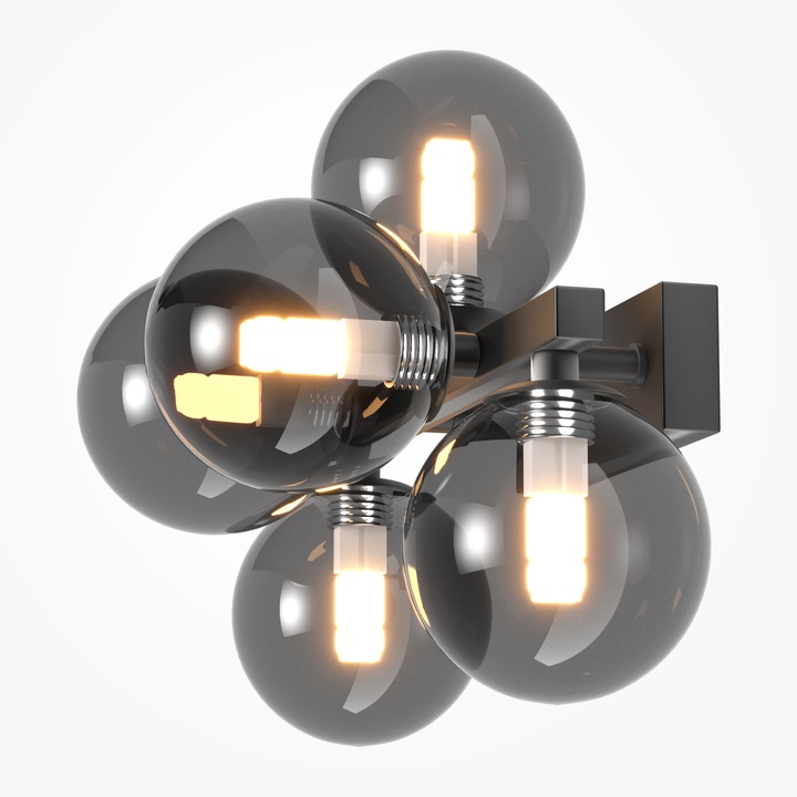 Aplica Maytoni Modern Dallas, Negru, 5G9, 28W