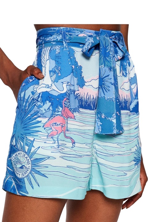 Pantaloni Dama scurti, Relaxed Fit, Tommy Hilfiger - Tropical, Multicolor, Xs