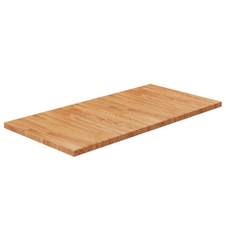 Blat de baie vidaXL, maro deschis, 100x50x2,5 cm, lemn masiv tratat, 9.66 kg