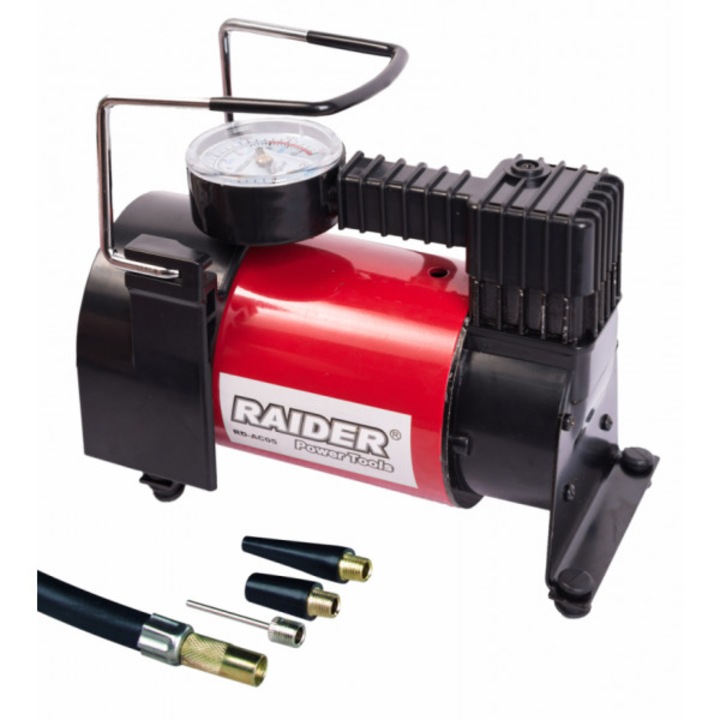 Компресор RAIDER RD-AC05 метален с аксесоари 12V /120W, 0.96 MPa/