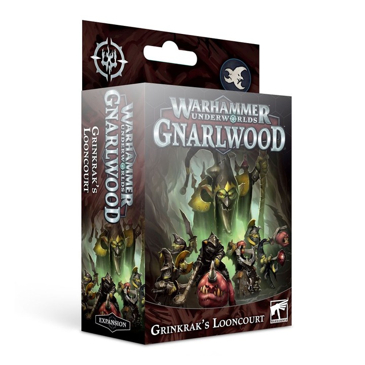 Set Figurine Warhammer Underworlds, GW, Gnarlwood Grinkrak's Looncourt, 5 miniaturi, Scara 32mm