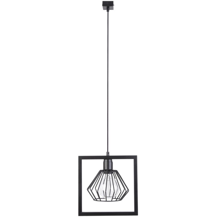 Függőlámpa, Sigma, E27, 60 W, acél, fekete
