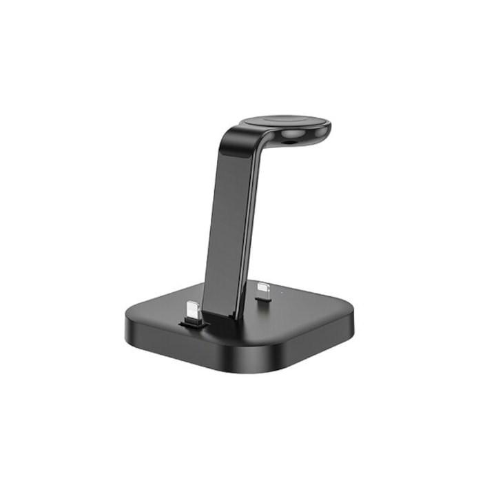 Statie incarcare HOCO Graceful (CW43) - pentru iPhone, Apple Watch, AirPods - Negru