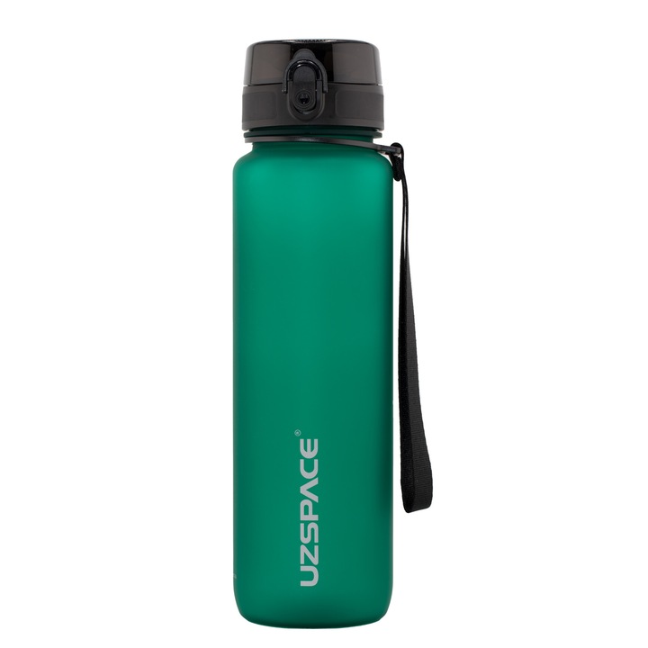 Vizes palack, UZSPACE, Colorful Frosted, 500 ml, Sötétzöld