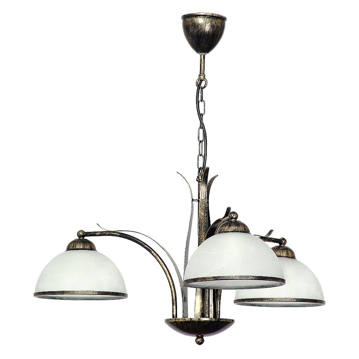 Полилей Korfu, Luminex, метал, основа E27, черно/бяло