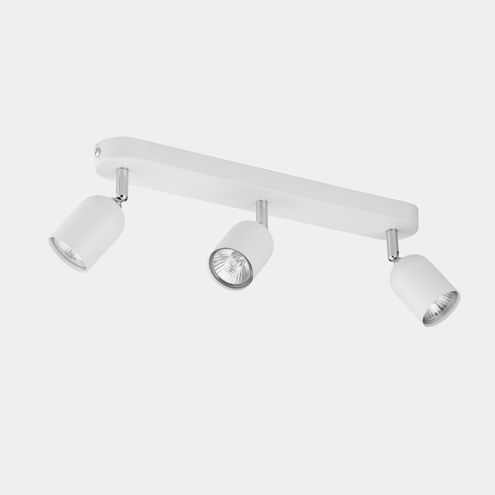 Плафон, TK-Lighting, Метал, 10 W, Бял/Хром