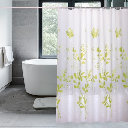 Perdea dus Ermetiq Butterflies ER-SCE007, 180x200 mm, PEVA impermeabil