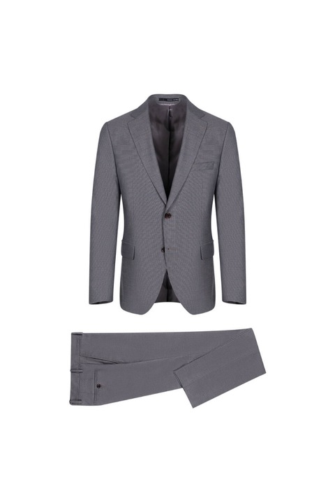 Costum barbati Prince Oliver, Material sintetic/Viscoza, Gri/Maro, Maro/Gri