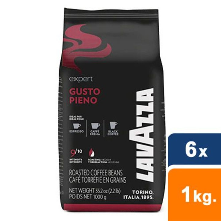 Кафе на зърна Lavazza, Gusto Pieno Expert, 1 кг, 6 бр./кут - eMAG.bg