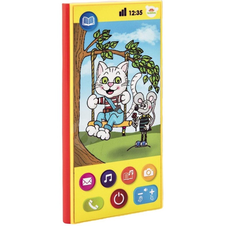 Játék mobiltelefon, Vesely, Műanyag, 7,5 x 15 cm, Többszínű