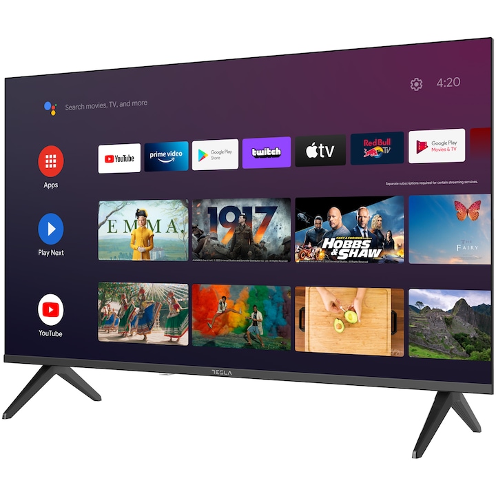 Televizor Tesla LED 40E635BFS, 101 cm, Smart Android, Full HD, Clasa E