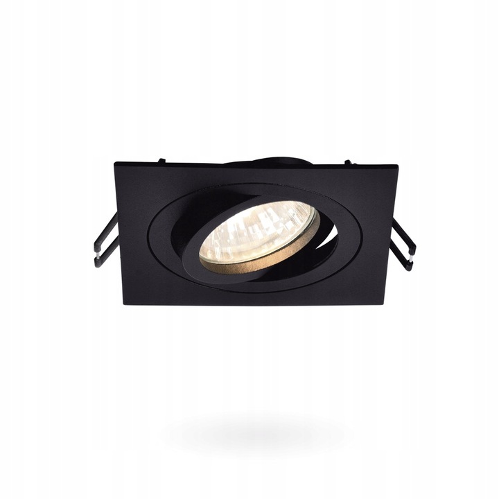 Plafoniera, Videx, GU10, Aluminiu, Poliamida, Negru